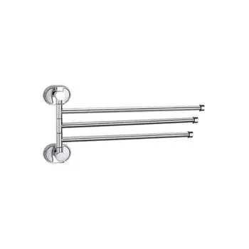 Держатель для полотенец, поворотный тройной, нержавеющая сталь, хром, РМС, A1025