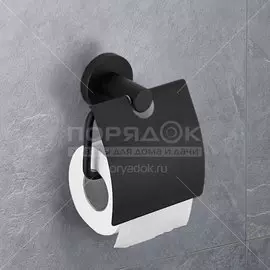 Держатель для туалетной бумаги, нержавеющая сталь, черный, Frap, F30203