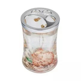 Стакан для зубных щеток, пластик, прозрачный, Delphinium, Нева, 106015