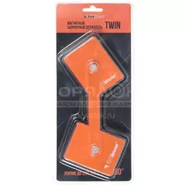 Держатель FoxWeld, Twin, магнитный, шарнирный двойной, усиление 2х22 кг, 0-360° °, 5386