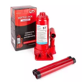 Домкрат гидравлический, 5 т, 390 мм, коробка, красный, Autovirazh, AV-074205