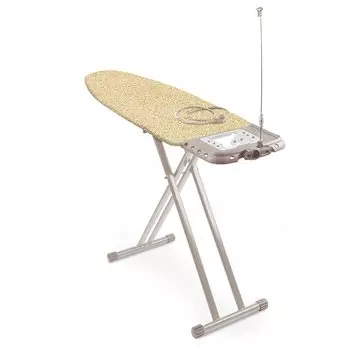 Доска гладильная 123х46 см, Haushalt LUX, подставка для утюга, встроенная розетка, удлинитель 1.9 м, Nika, LXT/GP