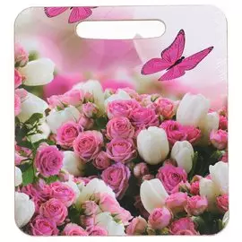 Доска разделочная дерево, 21х19.5х0.6 см, Л-9