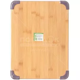 Доска разделочная бамбук, 40х30х1.5 см, прямоугольная, H-1185