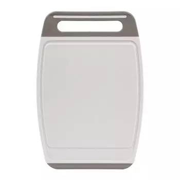 Доска разделочная пластик, 30х20 см, с ручкой, крем, прямоугольная, Idea, Хеви, М 1565