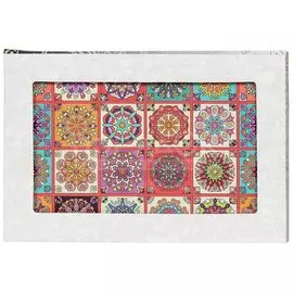 Доска разделочная стекло, 30х20 см, мультиколор, прямоугольная, Восточная сказка