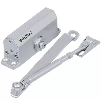 Доводчик дверной Булат, Arctic ДД 501/3 A-S, нет, -49°C + 55°C °C, морозостойкий, до 85 кг, серебро, 15 367