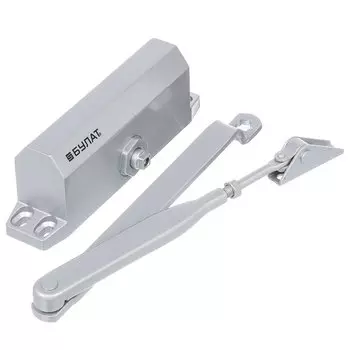 Доводчик дверной Булат, Arctic ДД 502/4 A-S, нет, -49°C + 55°C °C, морозостойкий, до 120 кг, серебро, 15 372