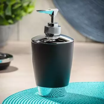 Дозатор для жидкого мыла, пластик, черный, Y4-6505