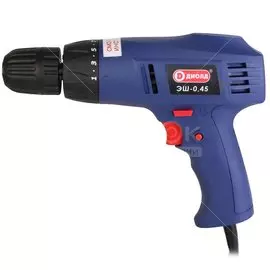 Дрель-шуруповерт сетевая Диолд, ЭШ-0,45, быстрозажимной патрон, 10 мм, 450 Вт, с реверсом, 1 скорость