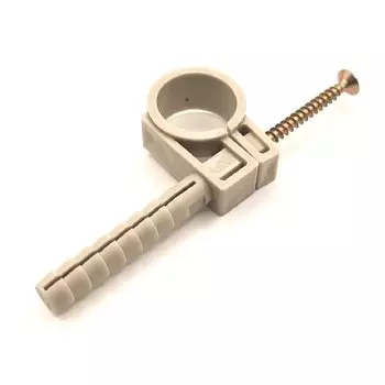 Дюбель-хомут 20 мм, полипропилен, крепление для труб "бобры", РосТурПласт, 37818