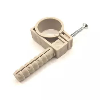 Дюбель-хомут 25 мм, полипропилен, крепление для труб "бобры", РосТурПласт, 37819