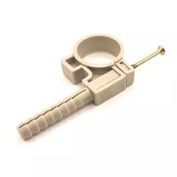 Дюбель-хомут 32 мм, полипропилен, крепление для труб "бобры", РосТурПласт, 37820