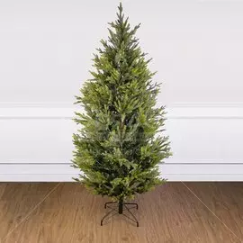Елка новогодняя 180 см, ель, зеленая, хвоя полиэстер + ПВХ пленка, 844-017