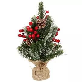 Елка новогодняя настольная, 38 см, ель, зеленая, SYWB-032185