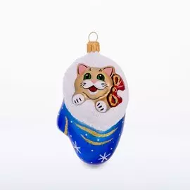 Елочное украшение Елочка, Рукавичка, стекло, С960