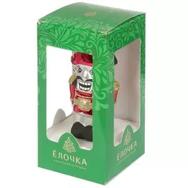 Елочное украшение Елочка, Щелкунчик, стекло, С992