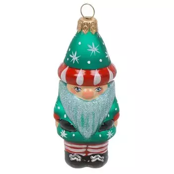 Елочное украшение Evis, Гномик-05, стекло, с ручной росписью, 16 15 190 05