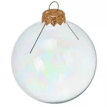 Елочное украшение Evis, Шарик, 8 см, с росписью, перламутровое, 16 00 000 08 46