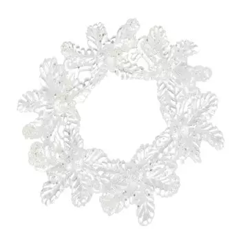 Елочное украшение Венок, бесцветное, 10 см, Y4-8478