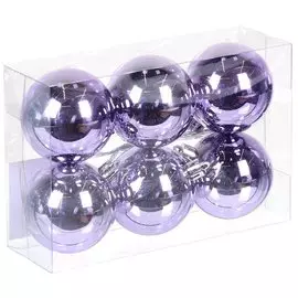 Елочный шар 6 шт, лаванда, 6 см, SYQD-0119156L