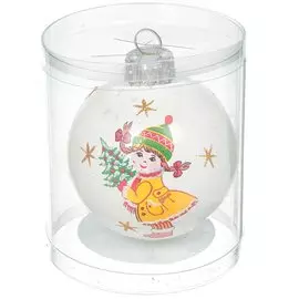 Елочный шар Елочка, Детский, разноцветный, стекло, C1687