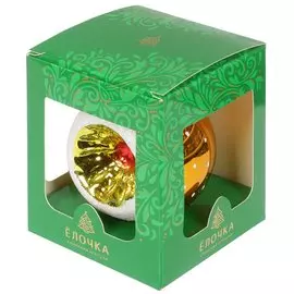 Елочный шар Елочка, Фонарик, стекло, С816