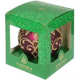 Елочный шар Елочка, Вечерний, стекло, С620