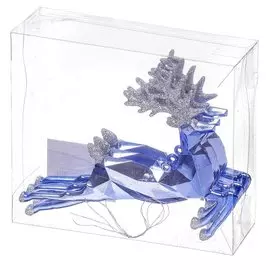 Набор елочных украшений Олени, 3 шт, голубой, 15х13 см, пластик, SYQC-012194