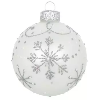Елочный шар Графика 60, 6.5 см, стекло, КУ-65-224285