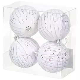 Елочный шар лавандовый SYQB-0121254, 4 шт, 8 см