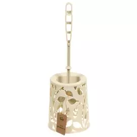 Ерш для туалета Idea, Флора, напольный, пластик, белый ротанг, М 5026