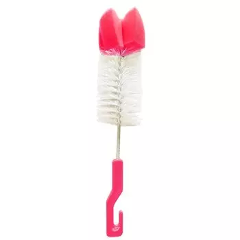 Ершик для бутылок пластик, 25 см, с губкой, Мультипласт, Умничка, SM-25