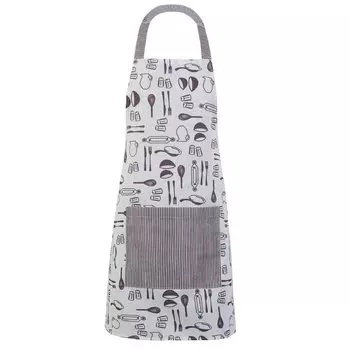 Фартук 60х80 см, 100% хлопок, рогожка набивная, с карманом, Guten Morgen, Лофт