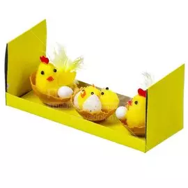Фигурка декоративная Цыплята PU091001, 3 шт, 15х6х6 см