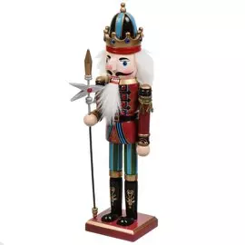 Фигурка декоративная дерево, Щелкунчик 4, 30 см, на подставке, AI-0807019