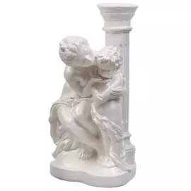 Фигурка декоративная гипс, Дева с ангелом, 37 см, И8