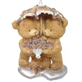 Фигурка декоративная Мишки под зонтиком, 14 см, Y6-2243