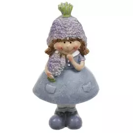 Фигурка декоративная полистоун, Лавандовая фея, 6х5х15 см, 146-1670