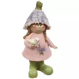 Фигурка декоративная полистоун, Лавандовая фея, 6х5х16 см, 146-1660