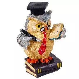 Фигурка декоративная Сова с книгой, 12.5 см, Y4-3666