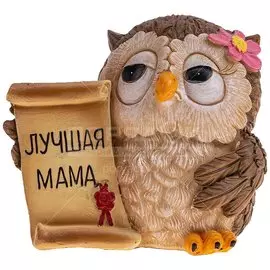 Фигурка декоративная Совята итри 537-352, 9.5x6.5 см