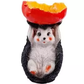 Фигурка садовая Еж с яблоком, гипс, 5