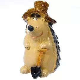 Фигурка садовая Еж в шляпе Л28, 42 см