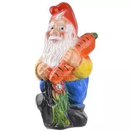 Фигурка садовая Гном с морковью, 25х45 см, гипс, 54