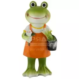 Фигурка садовая Лягушка с ведерком 169315