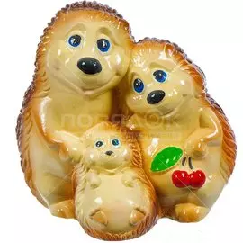 Фигурка садовая Семейство ежиков, 25 см, гипс, Л67