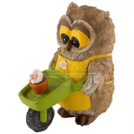 Фигурка садовая Сова с тачкой 169322