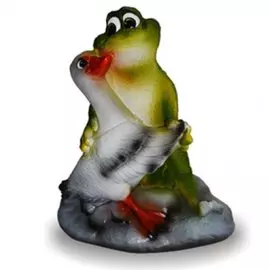 Фигурка садовая Танго/утка с лягушкой, 44 см, гипс, Л73