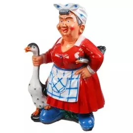 Фигурка садовая Теща с гусями
